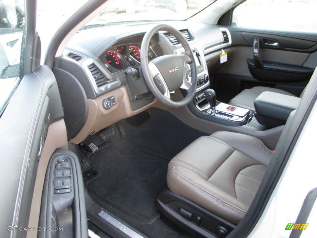Dark Cashmere Interior 2014 GMC Acadia SLT AWD Photo #90588715