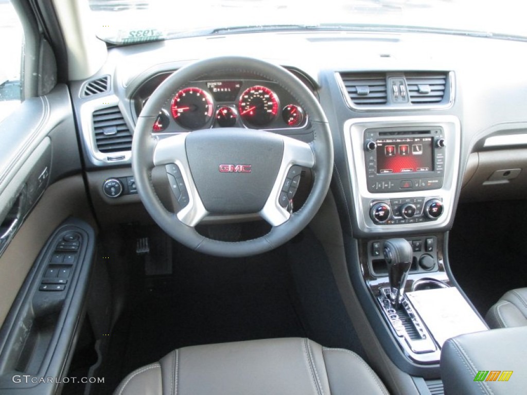2014 GMC Acadia SLT AWD Dark Cashmere Dashboard Photo #90588964