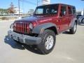 2009 Red Rock Crystal Pearl Jeep Wrangler Unlimited Rubicon 4x4  photo #5