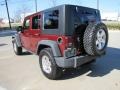 2009 Red Rock Crystal Pearl Jeep Wrangler Unlimited Rubicon 4x4  photo #8