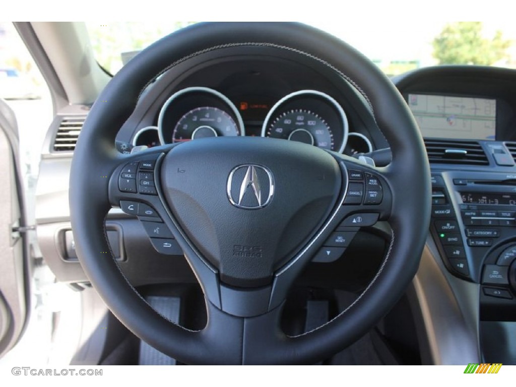 2014 Acura TL Technology SH-AWD Graystone Steering Wheel Photo #90592903