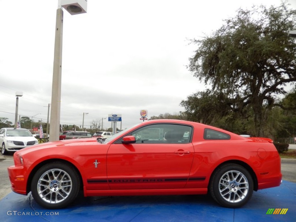 2014 Mustang V6 Premium Coupe - Race Red / Charcoal Black photo #2