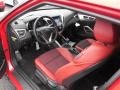2014 Hyundai Veloster Black/Red Interior Prime Interior Photo