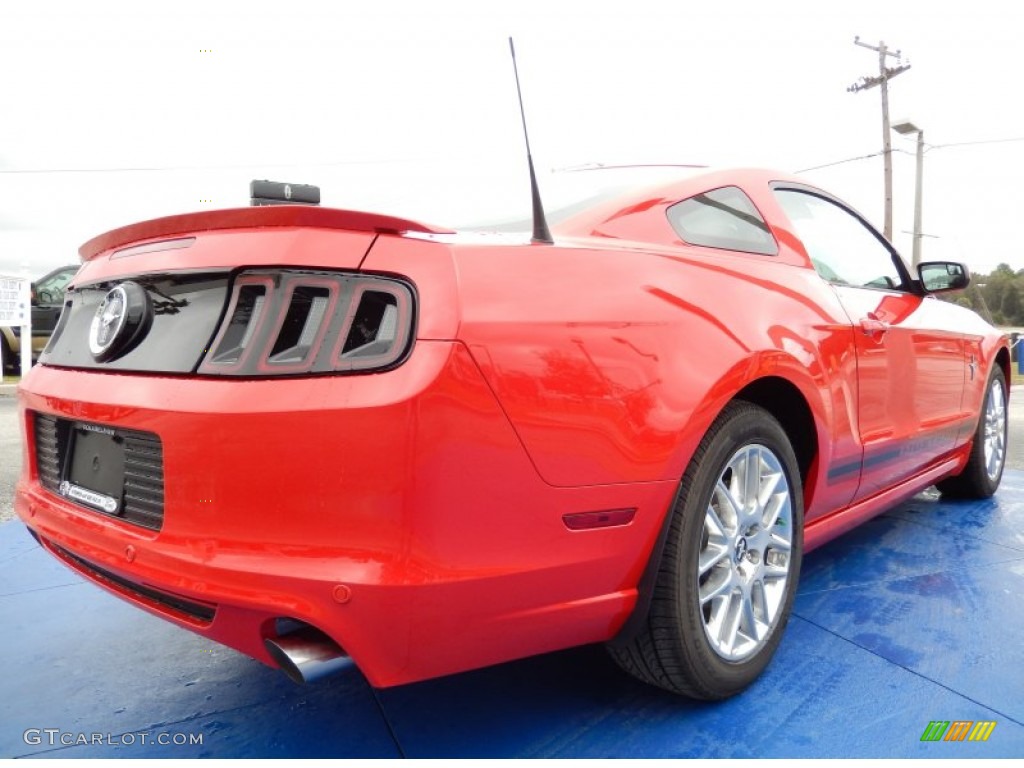 2014 Mustang V6 Premium Coupe - Race Red / Charcoal Black photo #3