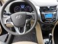 2014 Hyundai Accent Beige Interior Dashboard Photo