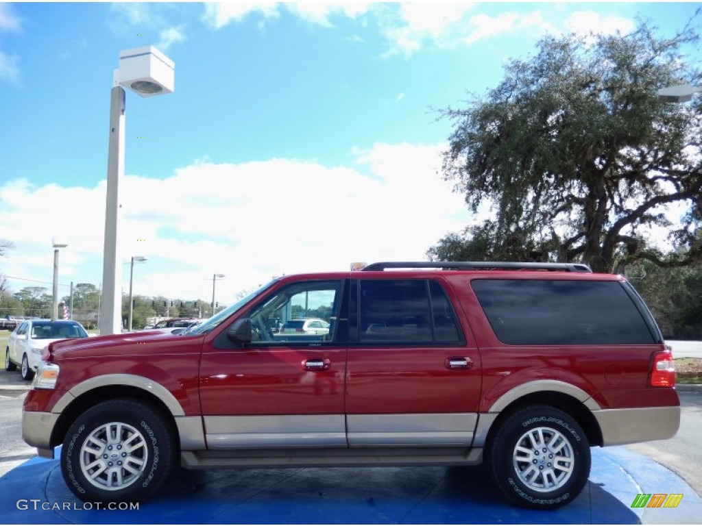 2014 Expedition EL XLT 4x4 - Ruby Red / Camel photo #2