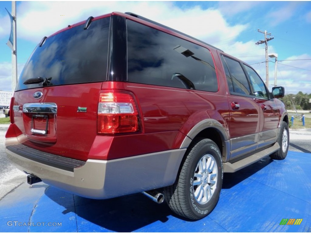 2014 Expedition EL XLT 4x4 - Ruby Red / Camel photo #3