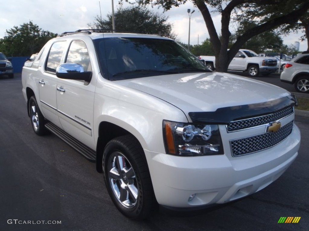 2012 Avalanche LTZ - White Diamond Tricoat / Dark Cashmere/Light Cashmere photo #1