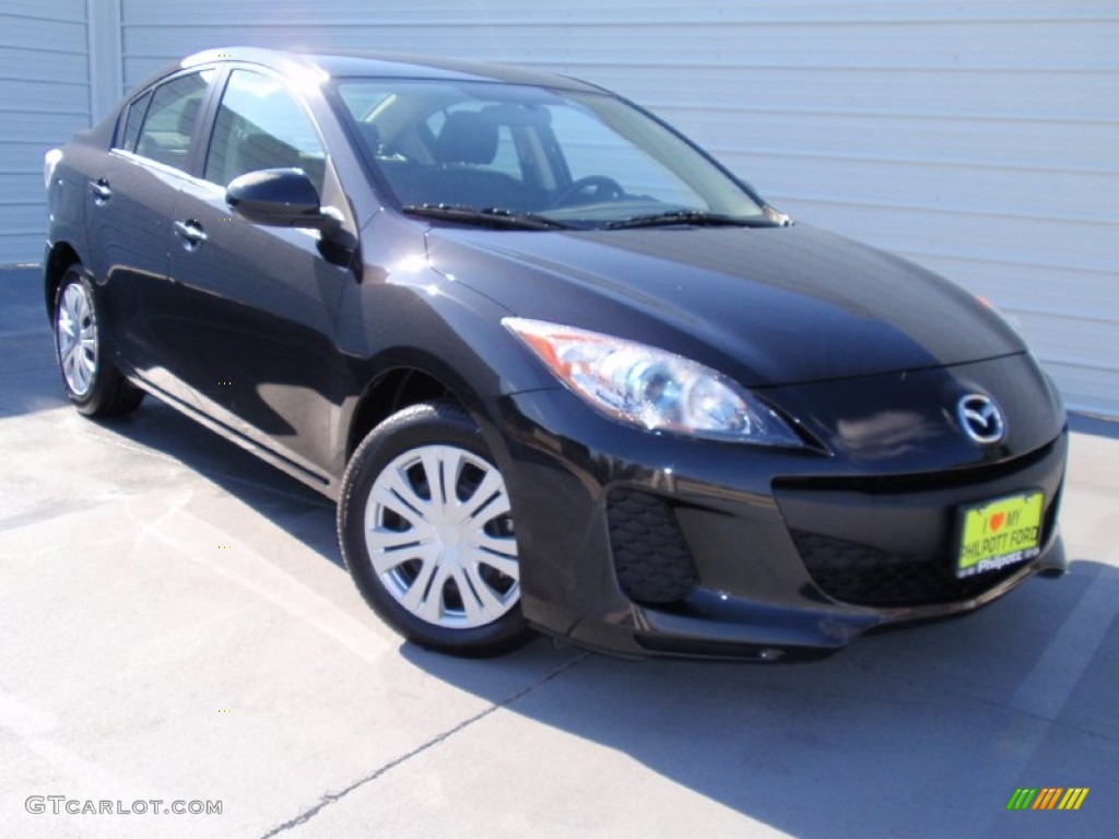 2013 MAZDA3 i Sport 4 Door - Black Mica / Black photo #1