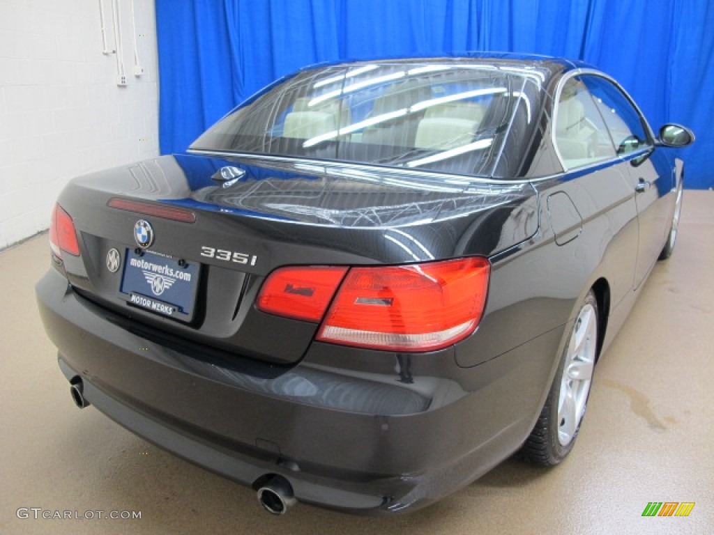 2008 3 Series 335i Convertible - Black Sapphire Metallic / Cream Beige photo #7