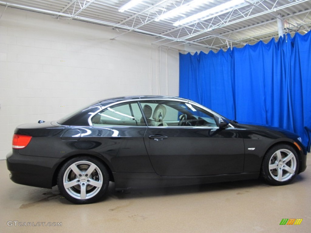 2008 3 Series 335i Convertible - Black Sapphire Metallic / Cream Beige photo #8