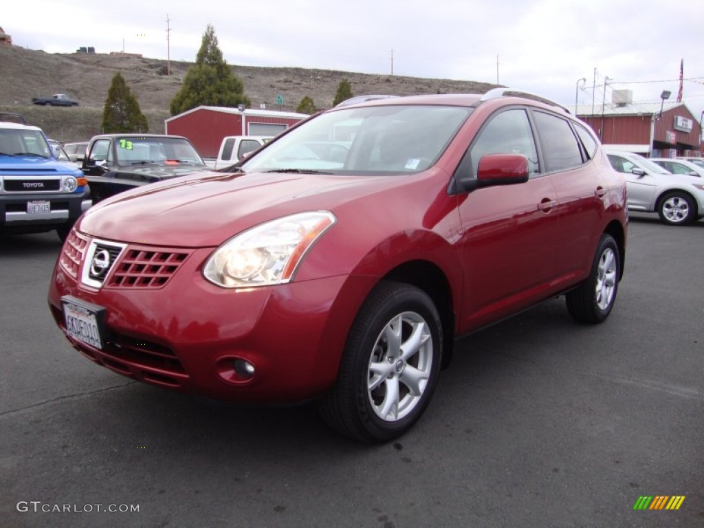 2009 Rogue SL AWD - Venom Red / Black photo #3