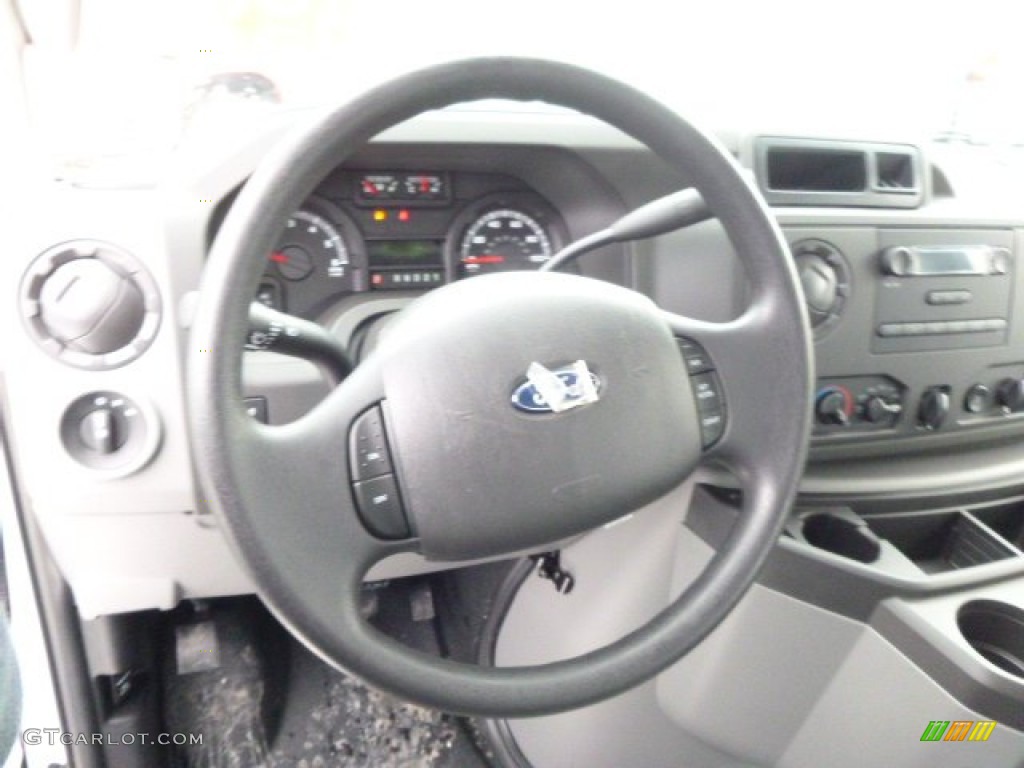 2014 Ford E-Series Van E350 Cargo Van Medium Flint Steering Wheel Photo #90603266