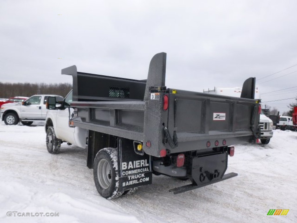 2014 F350 Super Duty XL Regular Cab 4x4 Dump Truck - Oxford White / Steel photo #6