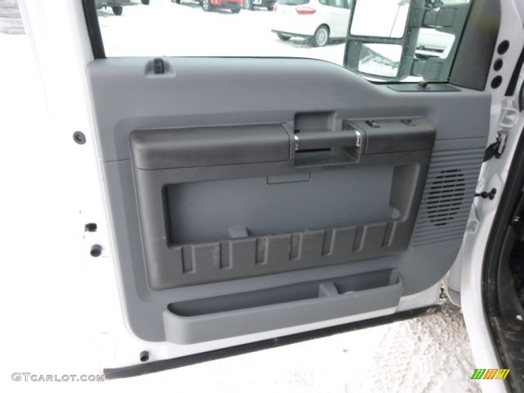 2014 F350 Super Duty XL Regular Cab 4x4 Dump Truck - Oxford White / Steel photo #12