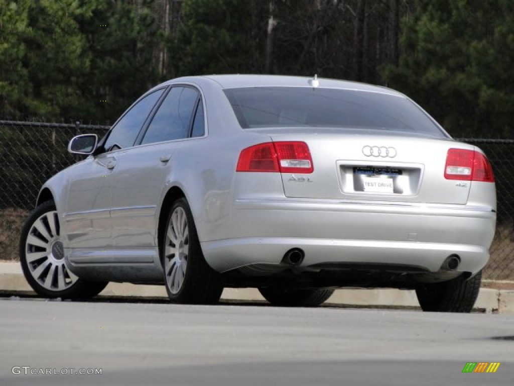 2007 A8 L 4.2 quattro - Light Silver Metallic / Black photo #4