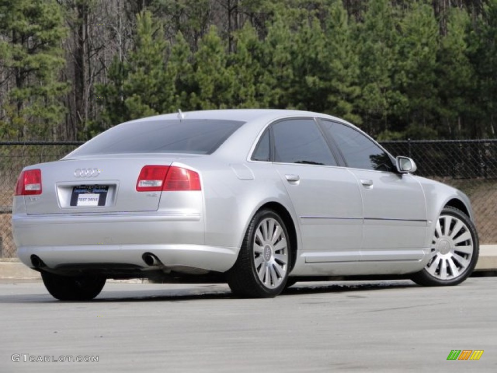 2007 A8 L 4.2 quattro - Light Silver Metallic / Black photo #5