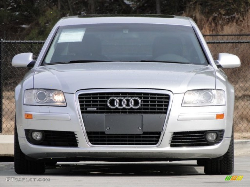 2007 A8 L 4.2 quattro - Light Silver Metallic / Black photo #7