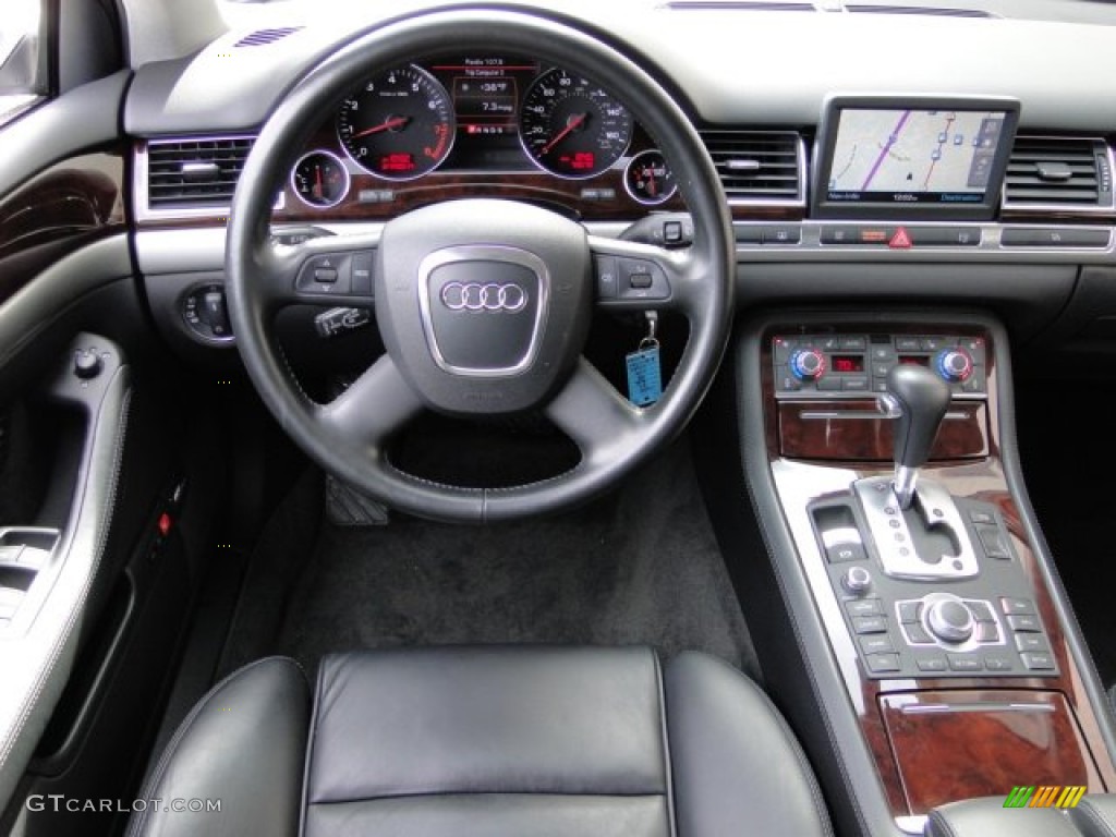 2007 A8 L 4.2 quattro - Light Silver Metallic / Black photo #13