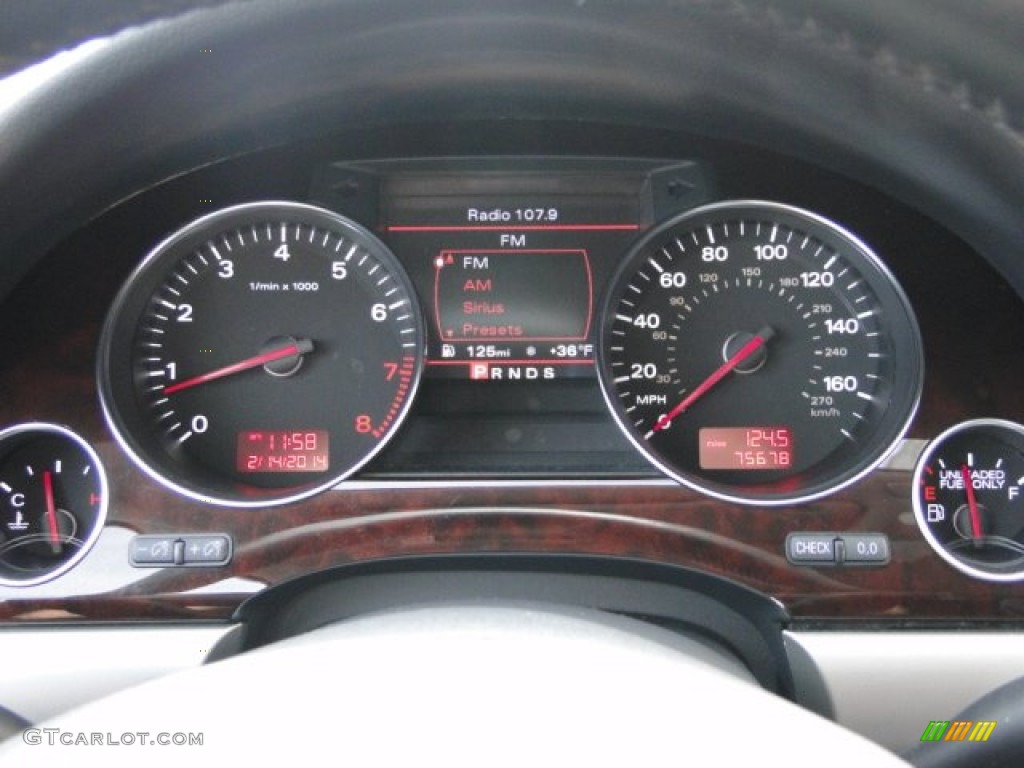 2007 Audi A8 L 4.2 quattro Gauges Photo #90604847