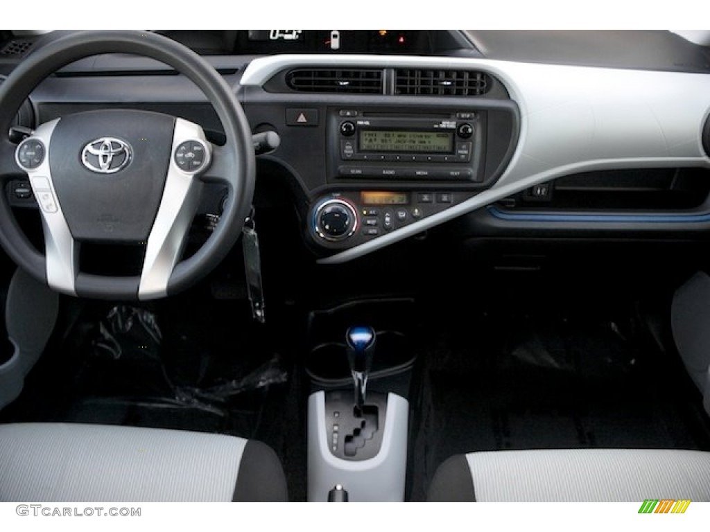 2012 Prius c Hybrid One - Habanero / Light Blue Gray/Black photo #5