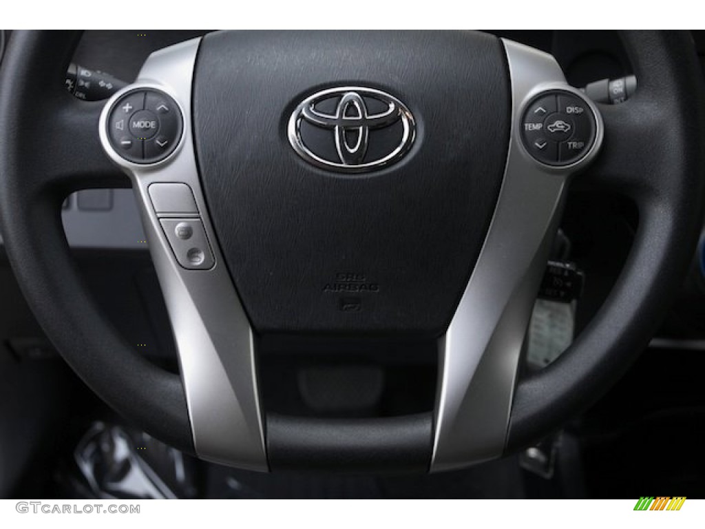 2012 Prius c Hybrid One - Habanero / Light Blue Gray/Black photo #6