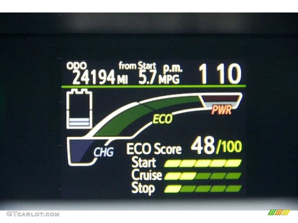 2012 Prius c Hybrid One - Habanero / Light Blue Gray/Black photo #7