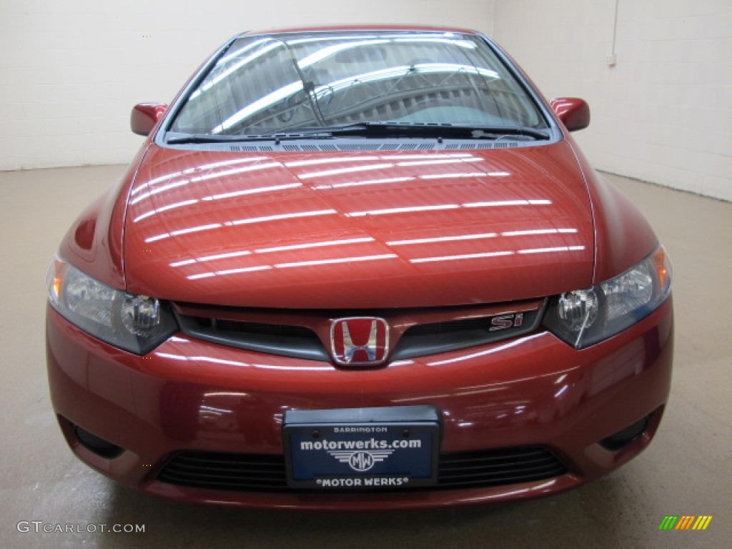 2008 Civic Si Coupe - Habanero Red Pearl / Black photo #2