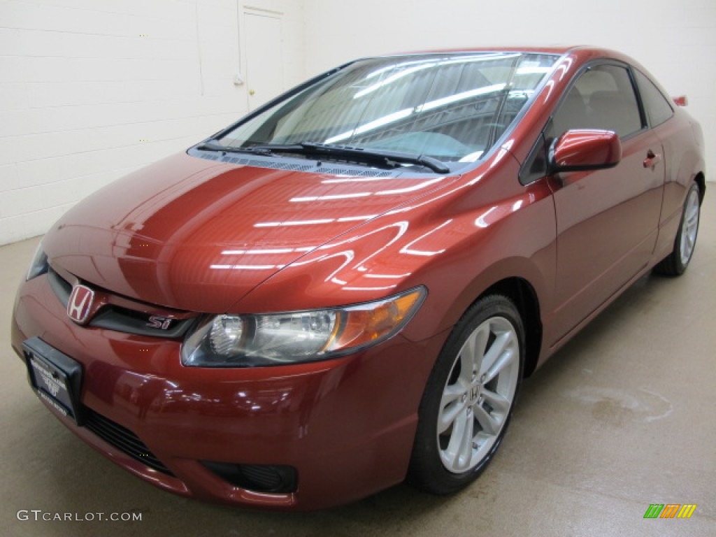 2008 Civic Si Coupe - Habanero Red Pearl / Black photo #3