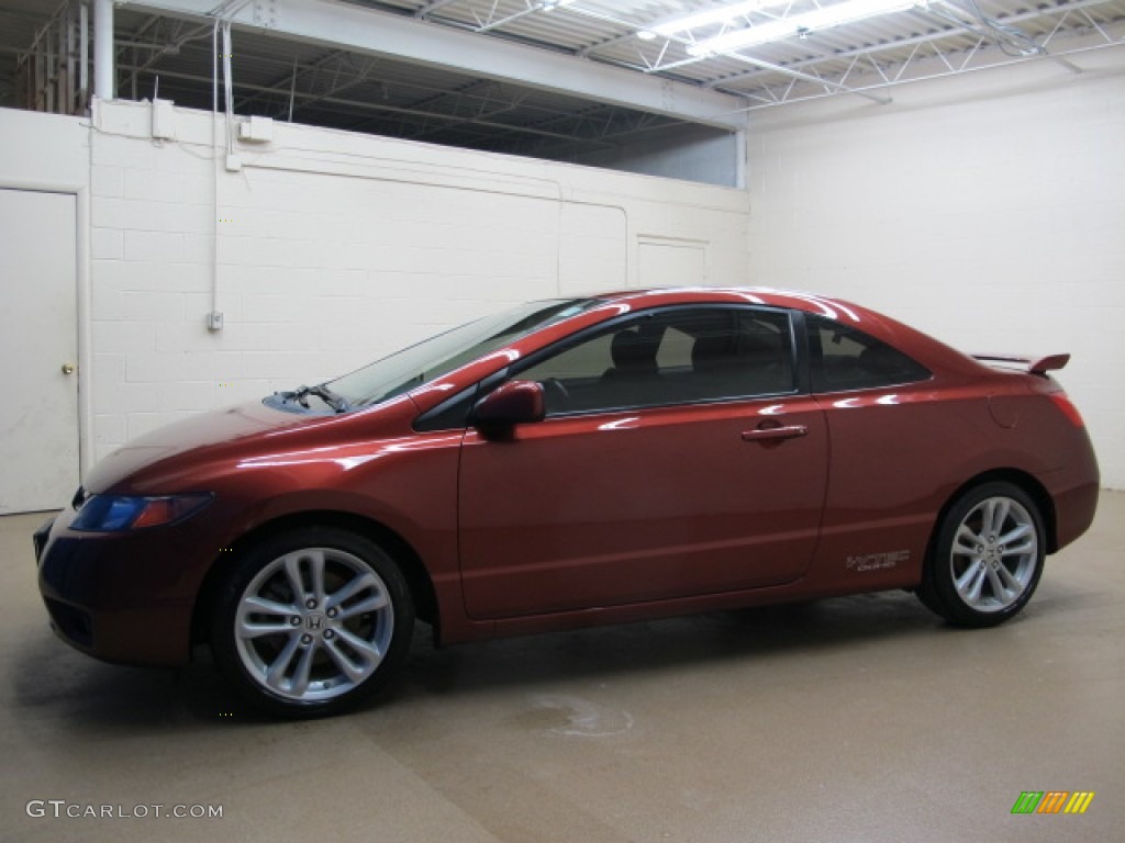 2008 Civic Si Coupe - Habanero Red Pearl / Black photo #4
