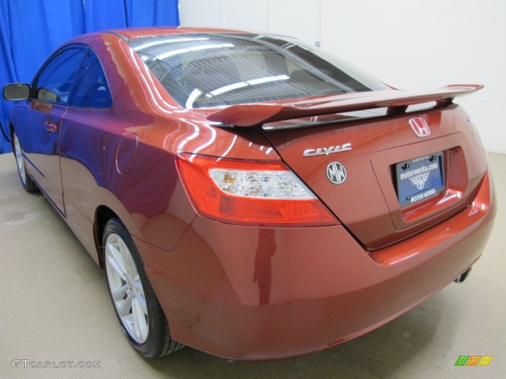 2008 Civic Si Coupe - Habanero Red Pearl / Black photo #5