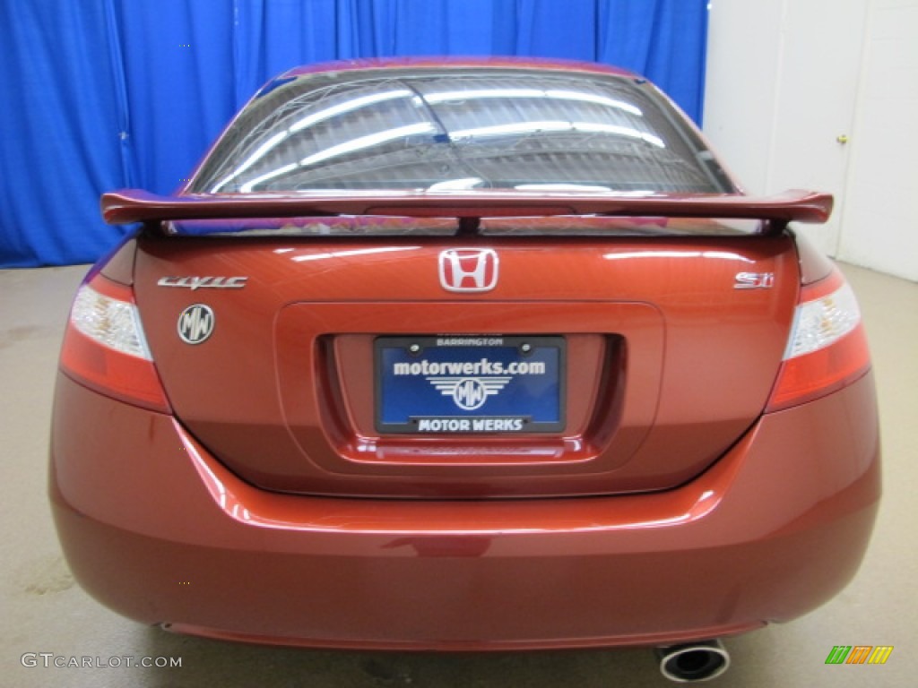 2008 Civic Si Coupe - Habanero Red Pearl / Black photo #6