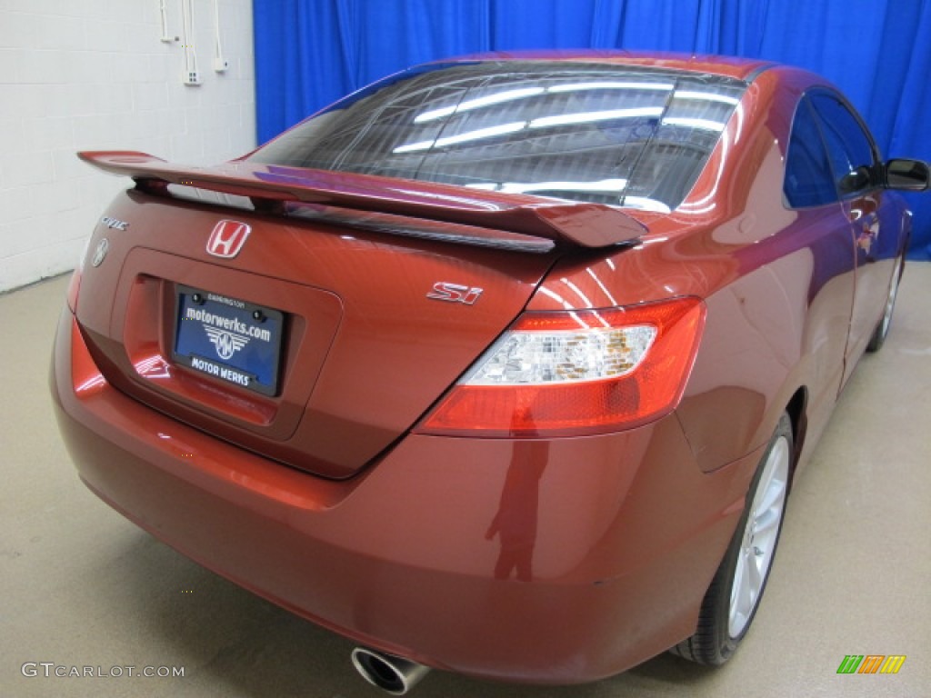 2008 Civic Si Coupe - Habanero Red Pearl / Black photo #7