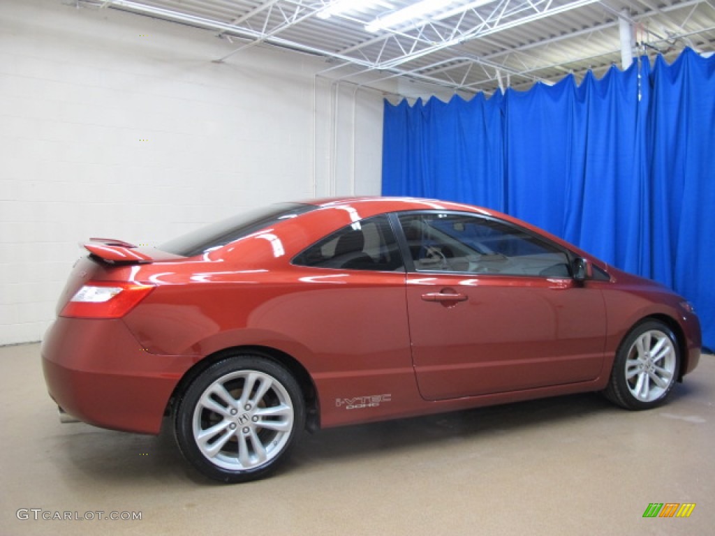 2008 Civic Si Coupe - Habanero Red Pearl / Black photo #8