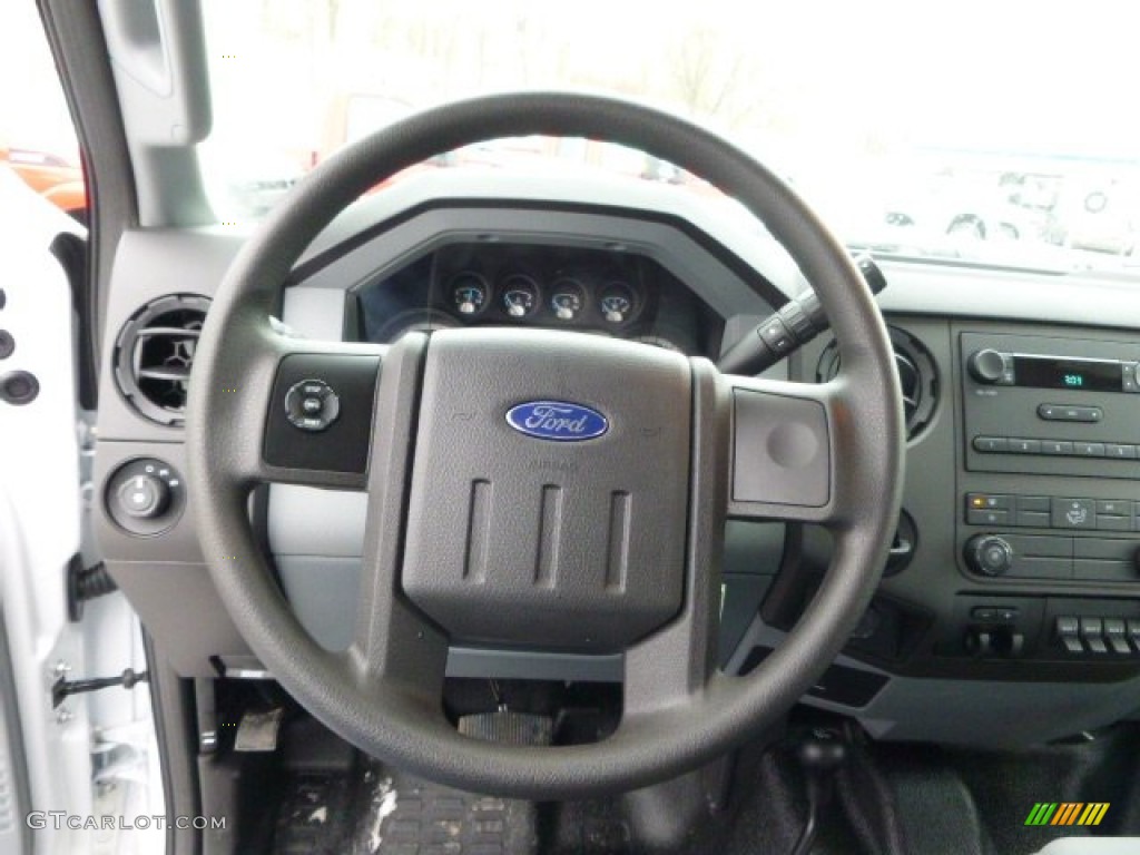 2014 Ford F250 Super Duty XL SuperCab 4x4 Steel Steering Wheel Photo #90605156