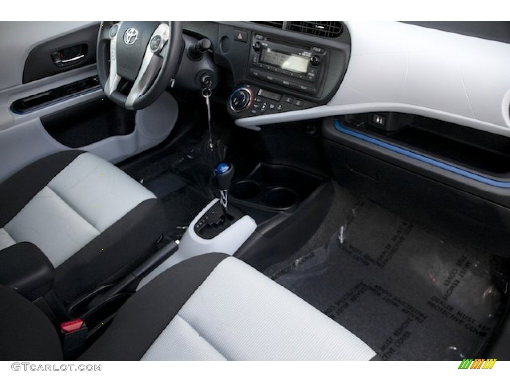 2012 Prius c Hybrid One - Habanero / Light Blue Gray/Black photo #21