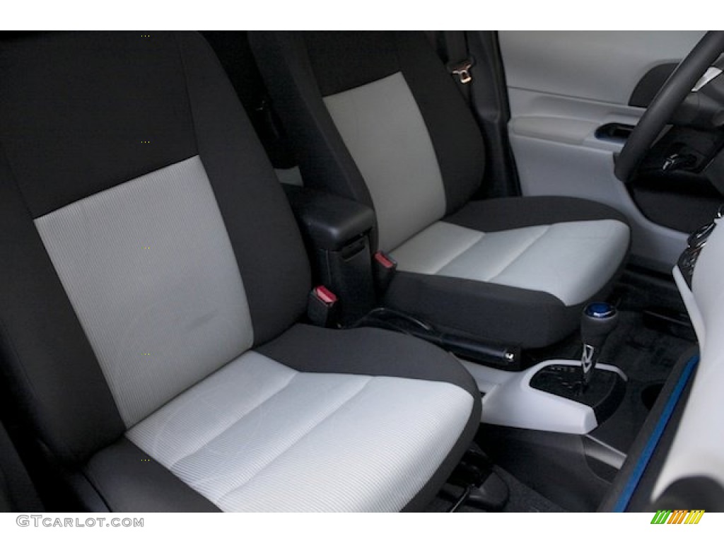 2012 Prius c Hybrid One - Habanero / Light Blue Gray/Black photo #22