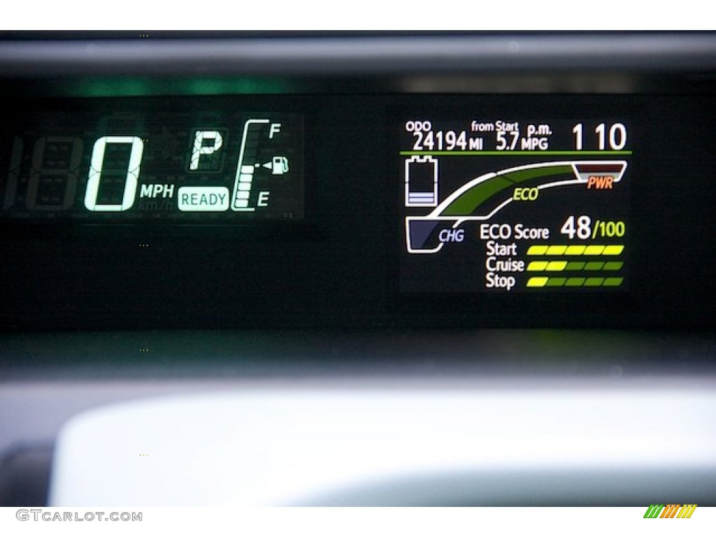 2012 Prius c Hybrid One - Habanero / Light Blue Gray/Black photo #23