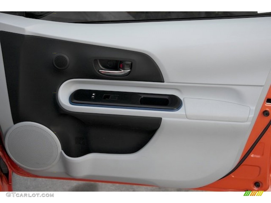 2012 Prius c Hybrid One - Habanero / Light Blue Gray/Black photo #27