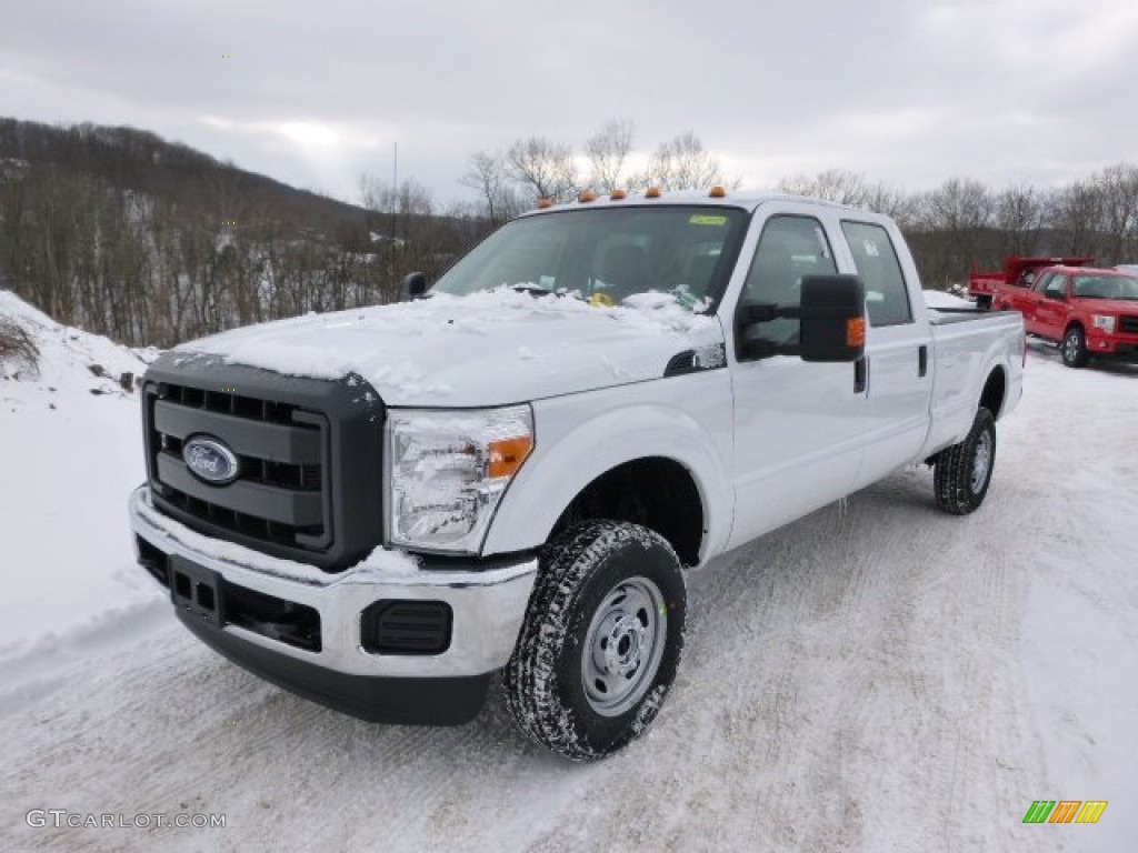2014 F350 Super Duty XL Crew Cab 4x4 - Oxford White / Steel photo #4