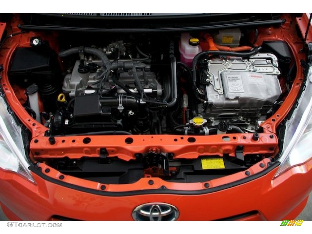 2012 Prius c Hybrid One - Habanero / Light Blue Gray/Black photo #28
