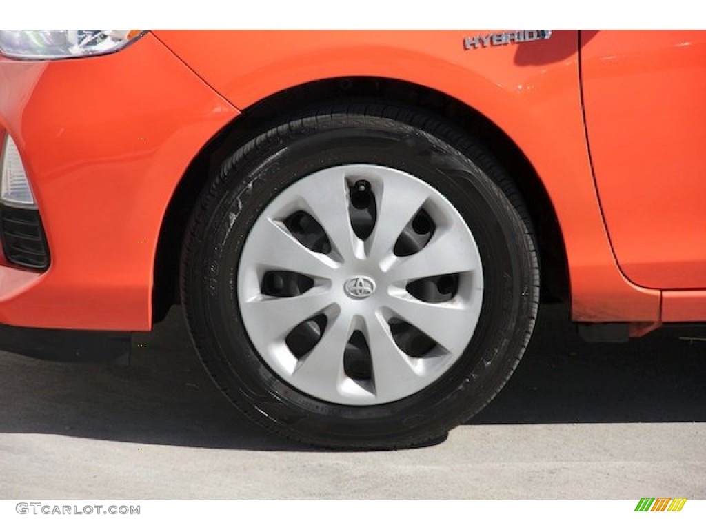 2012 Prius c Hybrid One - Habanero / Light Blue Gray/Black photo #29