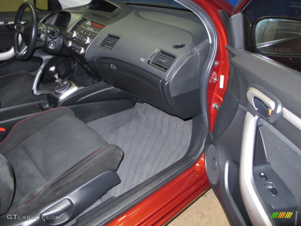 2008 Civic Si Coupe - Habanero Red Pearl / Black photo #18