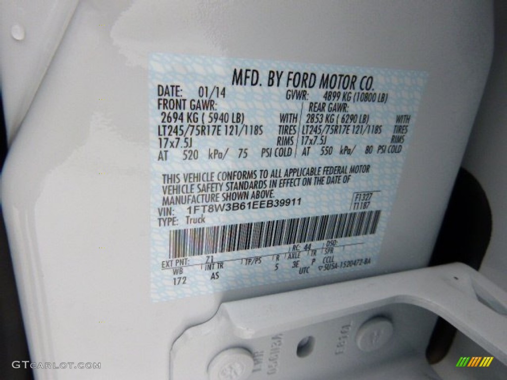 2014 F350 Super Duty XL Crew Cab 4x4 - Oxford White / Steel photo #20