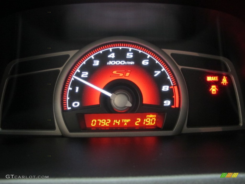 2008 Civic Si Coupe - Habanero Red Pearl / Black photo #23