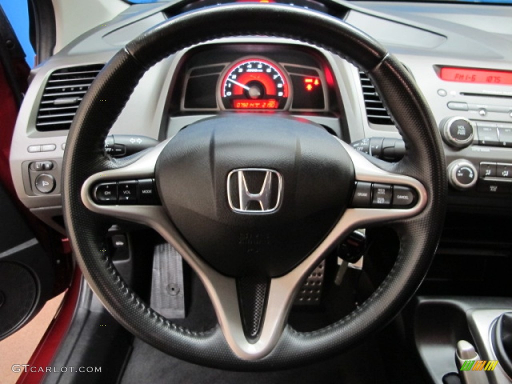 2008 Civic Si Coupe - Habanero Red Pearl / Black photo #27
