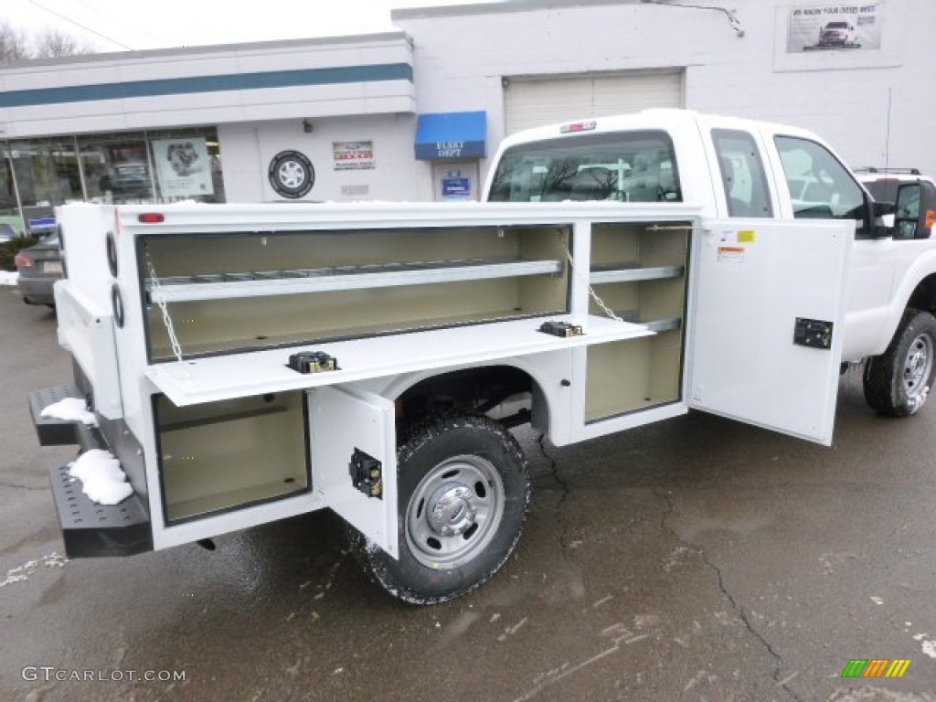 2014 F350 Super Duty XL SuperCab 4x4 Utility Truck - Oxford White / Steel photo #10