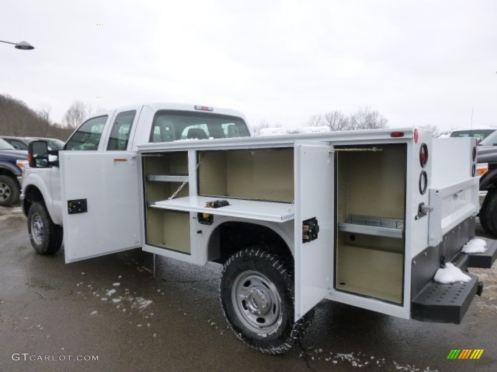 2014 F350 Super Duty XL SuperCab 4x4 Utility Truck - Oxford White / Steel photo #11