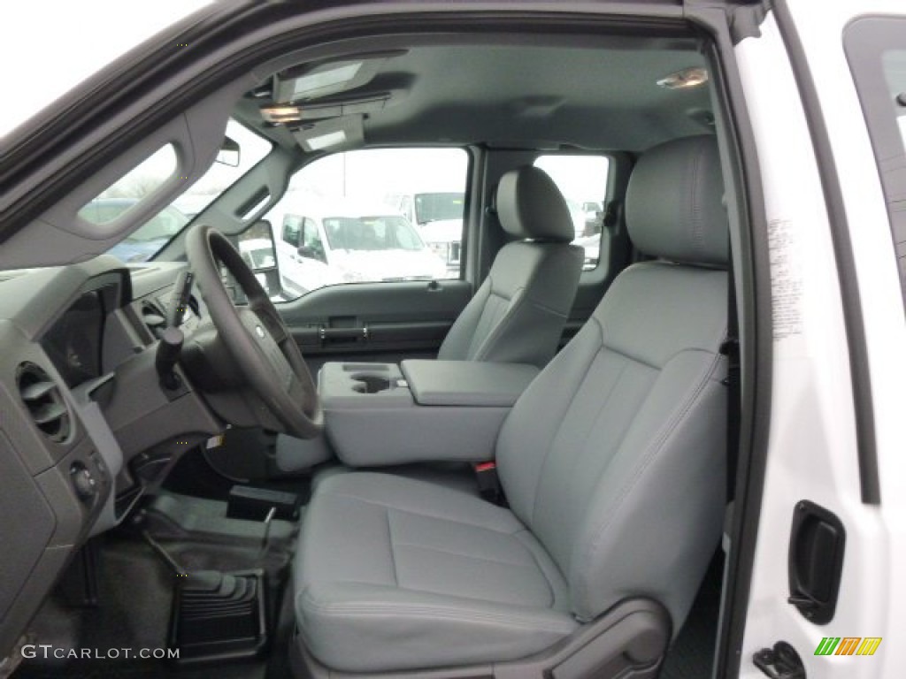 2014 F350 Super Duty XL SuperCab 4x4 Utility Truck - Oxford White / Steel photo #12