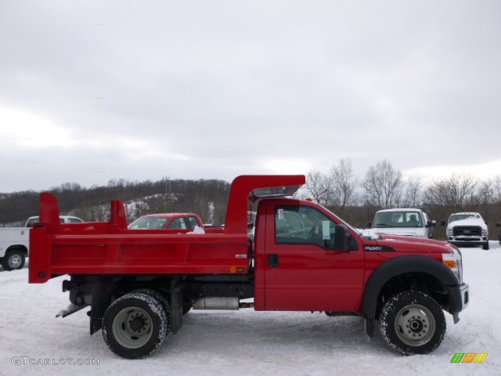 Vermillion Red 2014 Ford F450 Super Duty XL Regular Cab 4x4 Dump Truck Exterior Photo #90607734